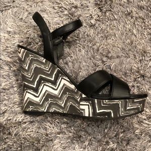 American Eagle Sophie strappy wedge heels